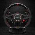 Volant personnalisé Audi TT RS — alcantara noir, surpiqûres rouges, carbone